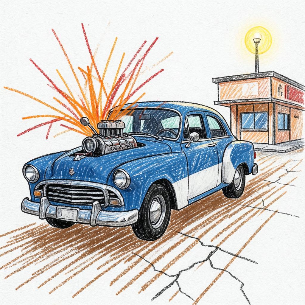 Two-Tone '57 Fairlane - FRANTIC GARAGE-ROCK - by MARTY artwork