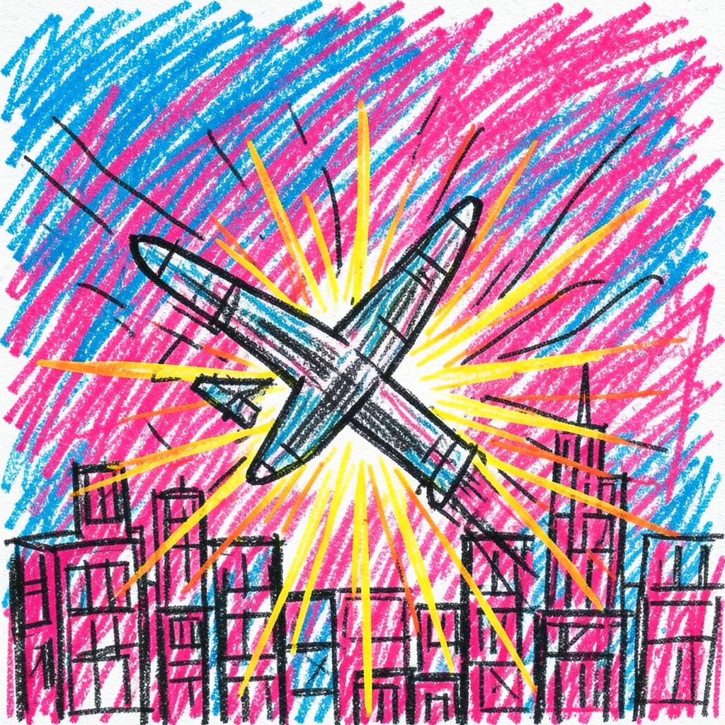 plane crash artwork
