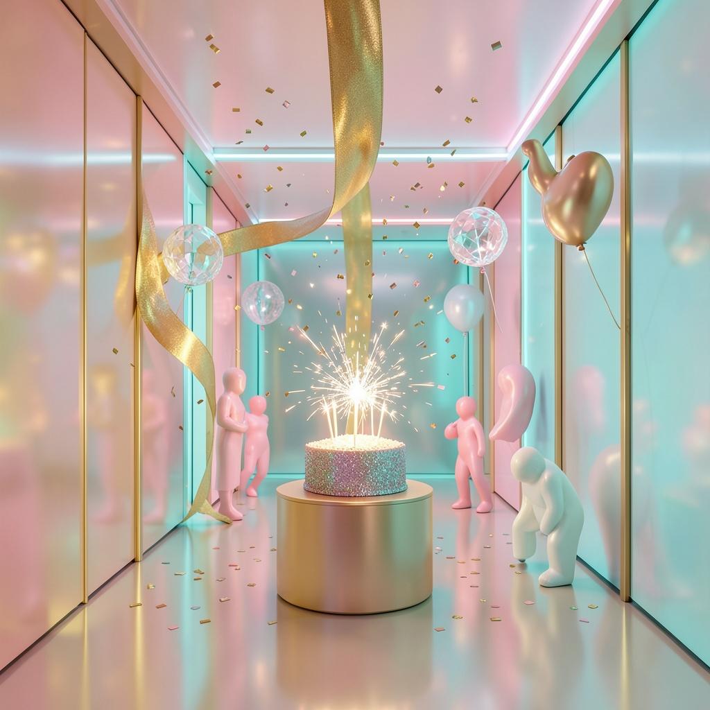 Gold Tie Birthday artwork