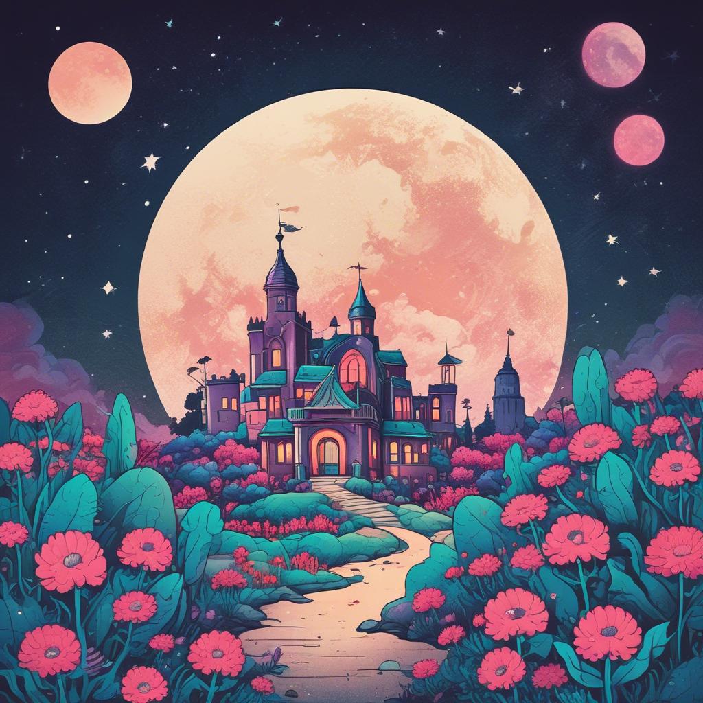 Suno AI Playlists 歌名:飄過星河到月球村看 Song Cover Image