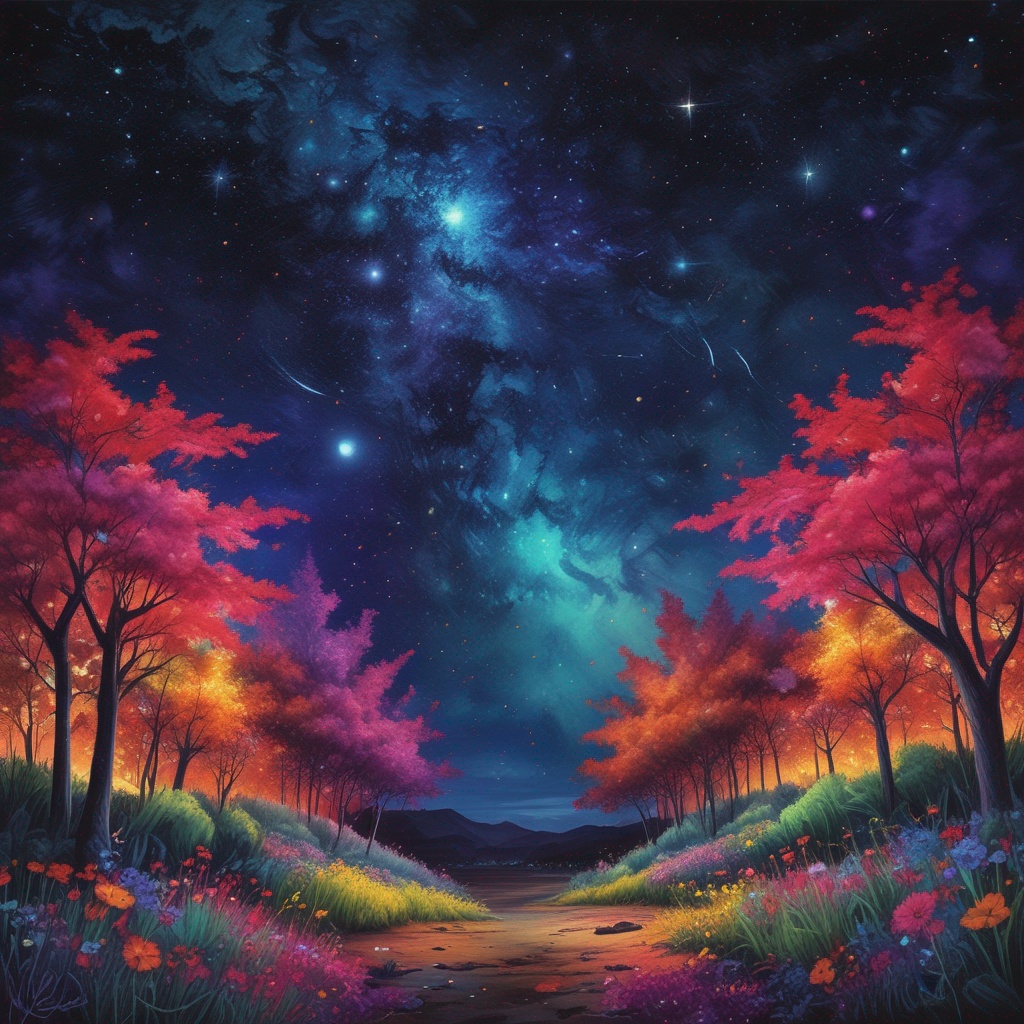 Can you see the starry sky there? artwork