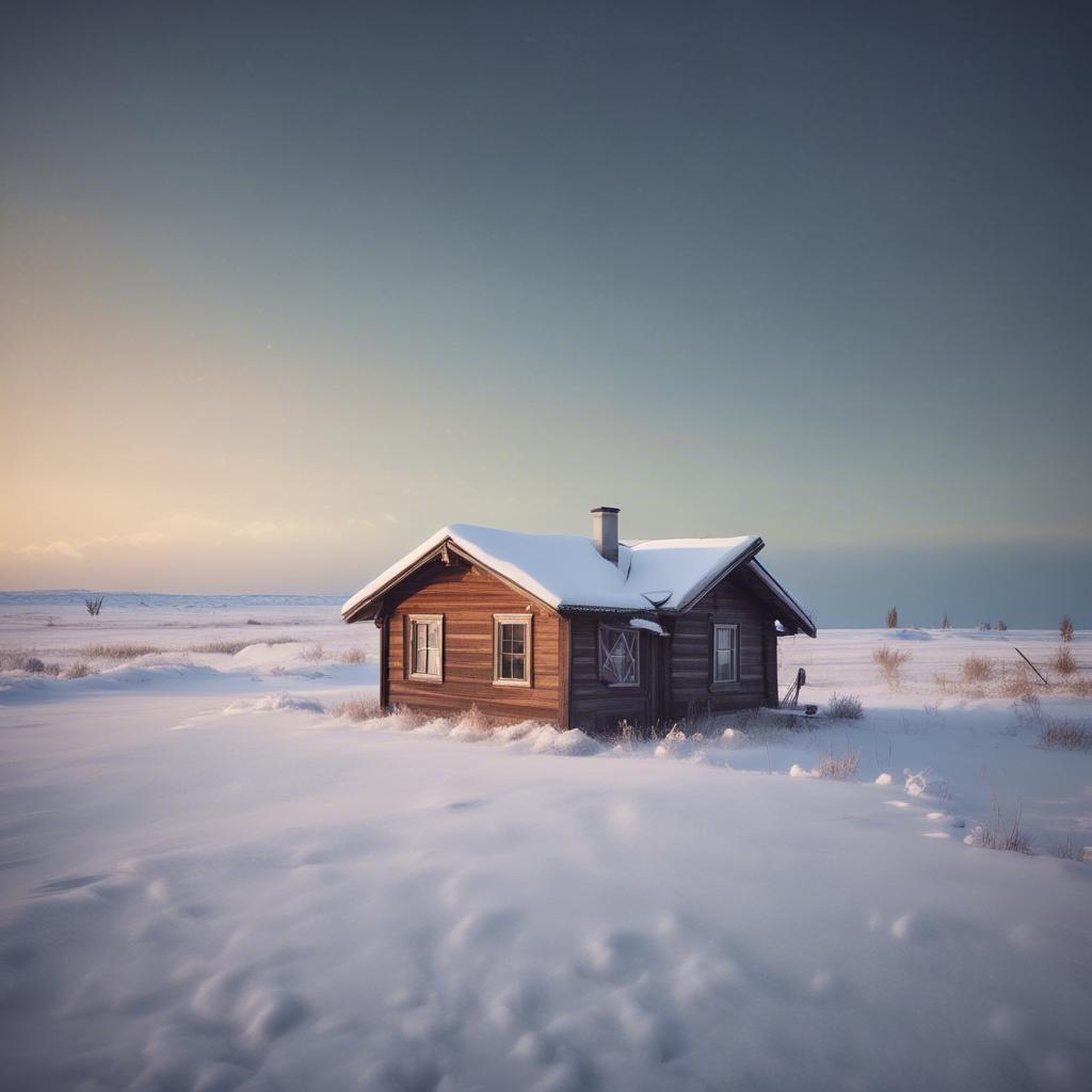 Metsässä hankien keskellä artwork