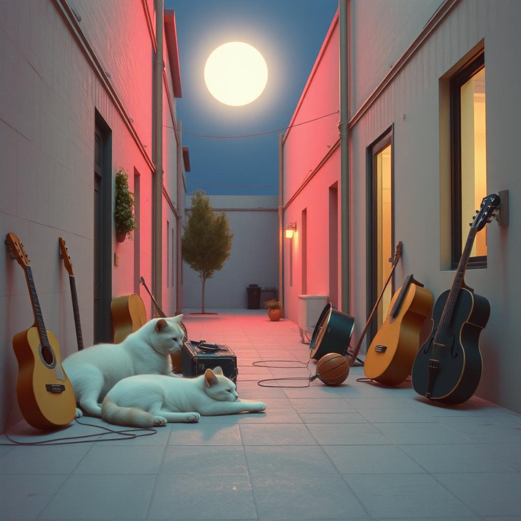 ピンクのバイオリン猫 artwork