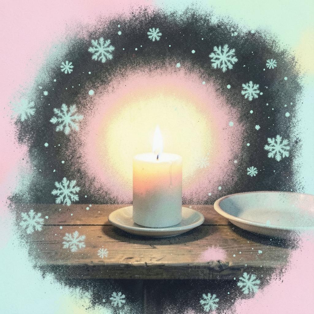 Kerzenlicht im Schnee artwork