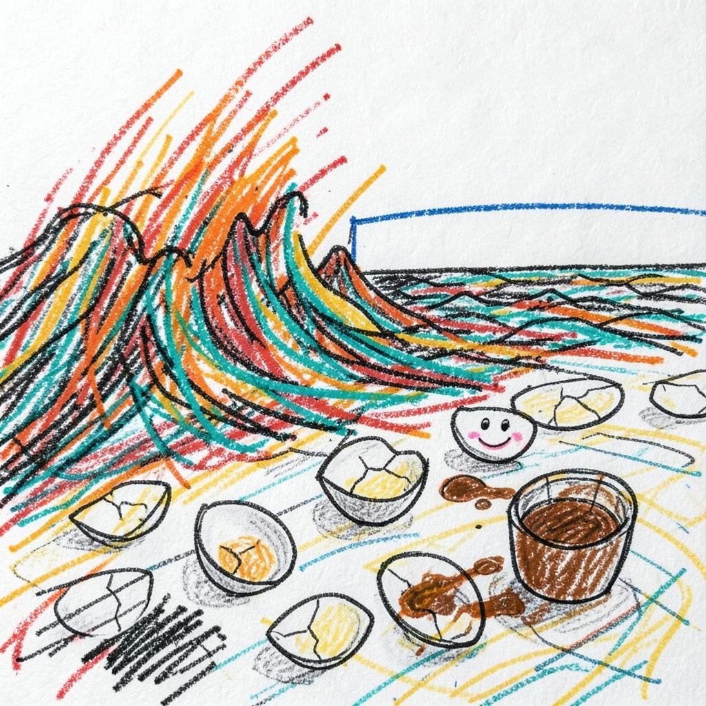 Selling Eggshells Bye the Sea Shore artwork