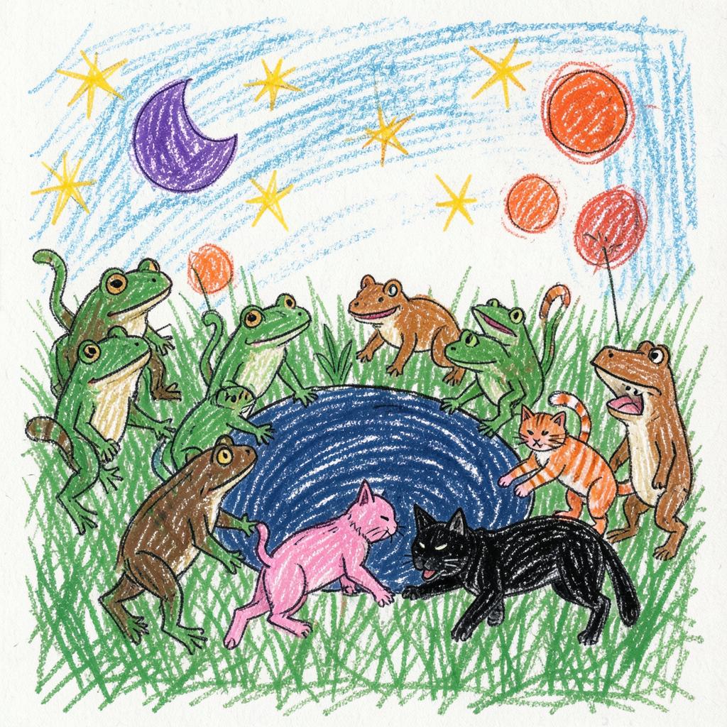 Frogs and Toads Night Party artwork