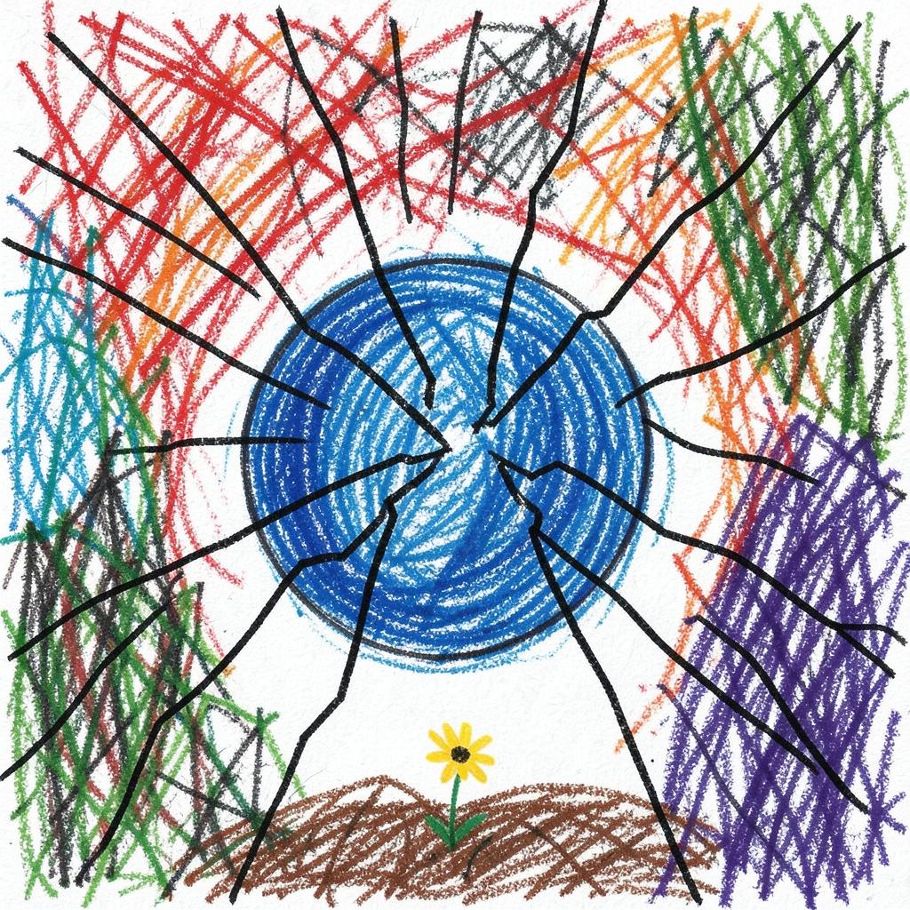 toxische Menschheit  macht Erde platt artwork