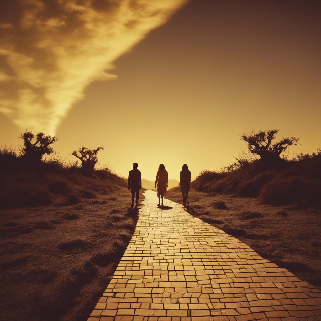 The yellow brick road artwork