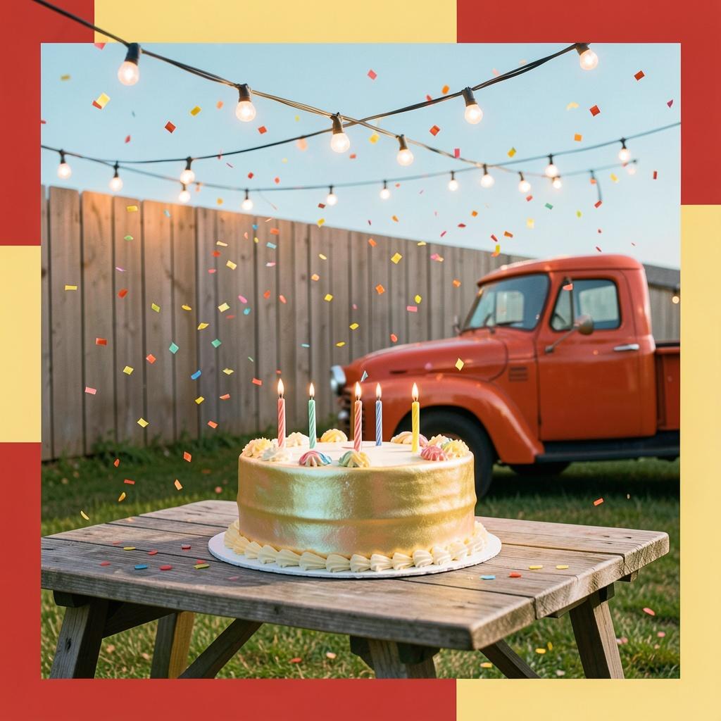 Red White Birthday artwork