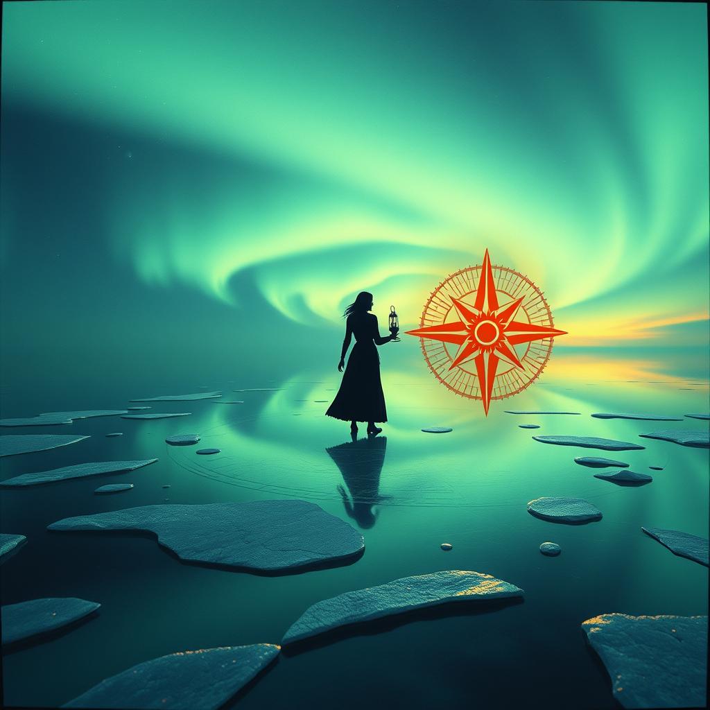 Das Nordlicht im Kompass artwork
