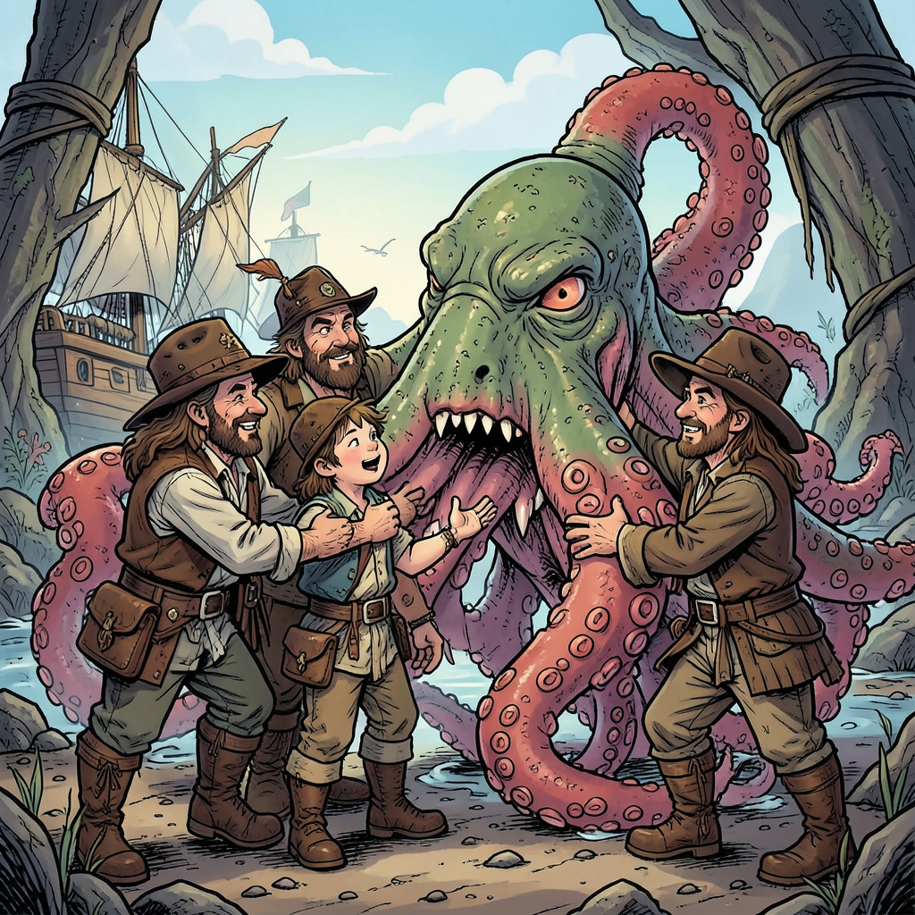 Kraken am Haken artwork