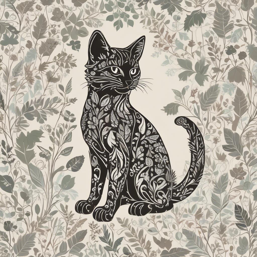 Image for 秋の風景の中散歩する茶トラ