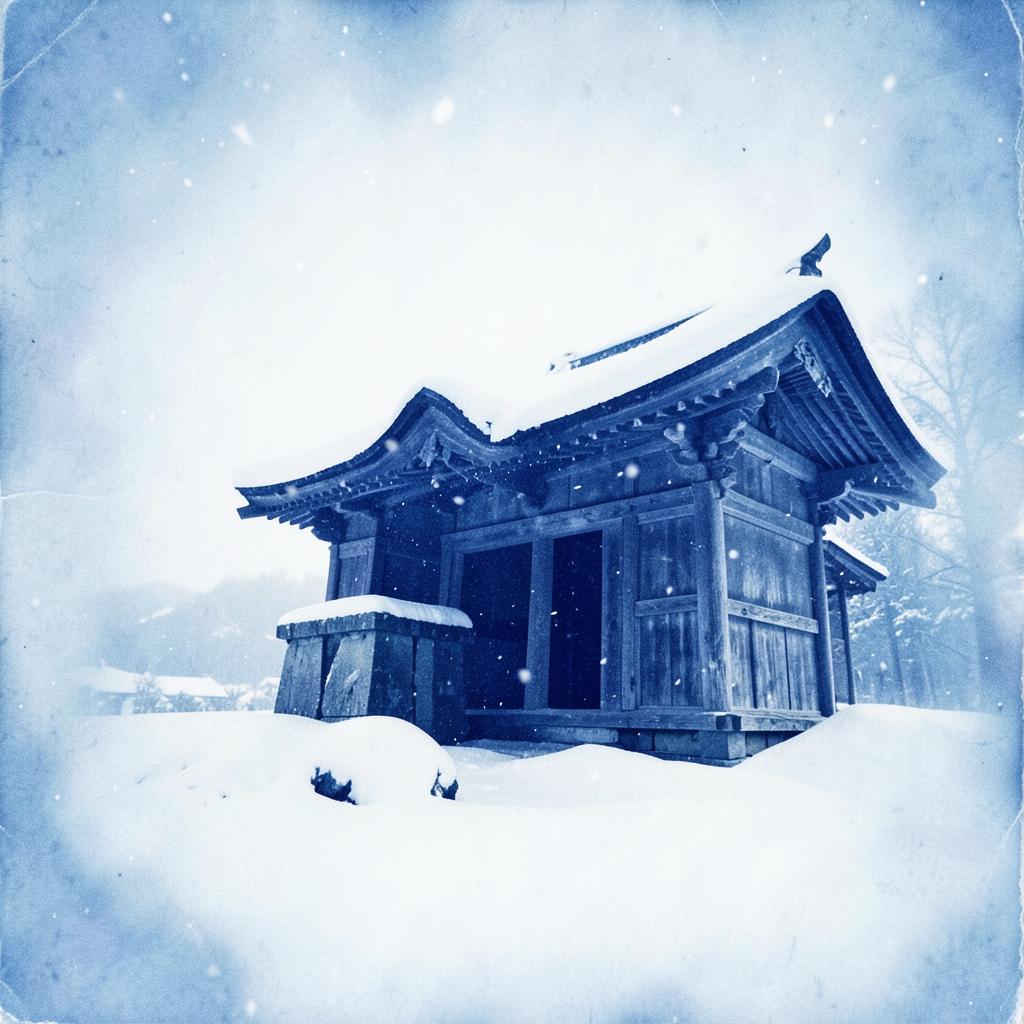 9. Nieve sobre el templo silente. artwork