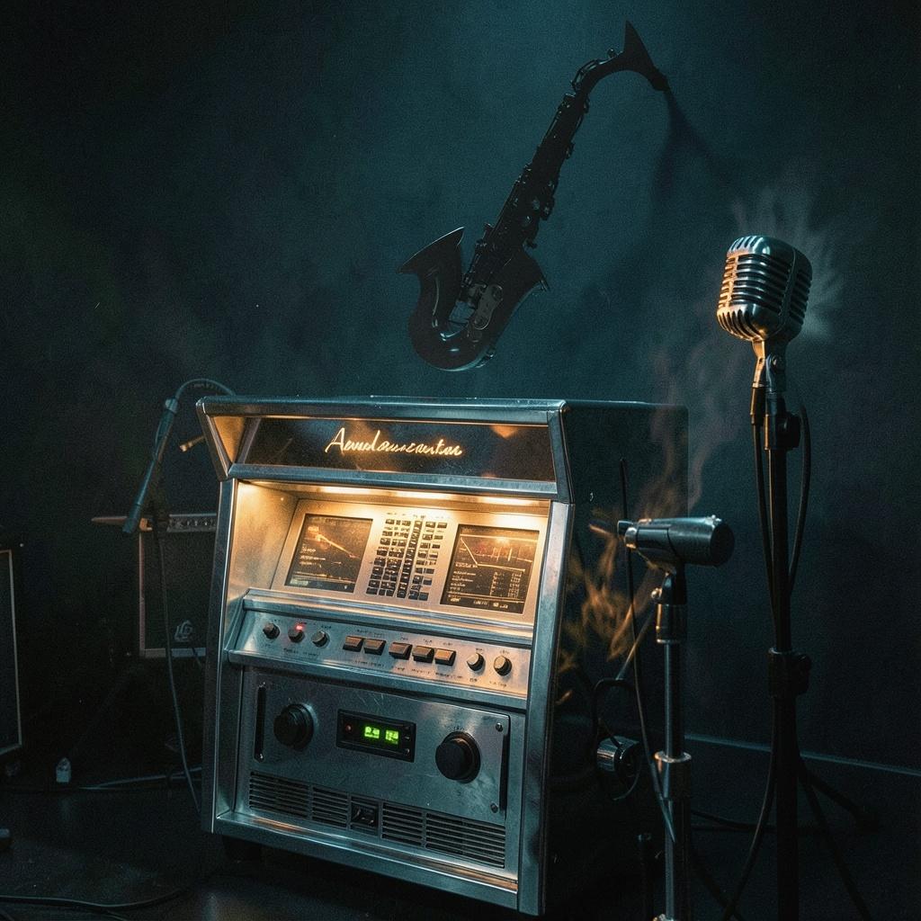 Vintage blues rock mood artwork
