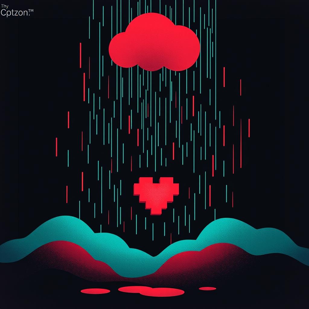 Cozy Rain, Pixel Heart artwork