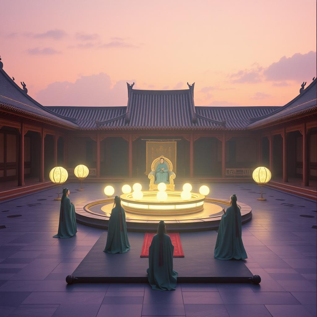 九天玄女與六丁玉女 - The Mysterious Lady and Her Six Jade Maidens artwork