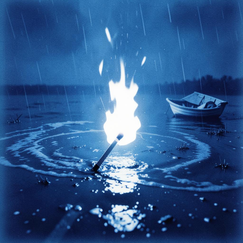 Matches in the flood artwork