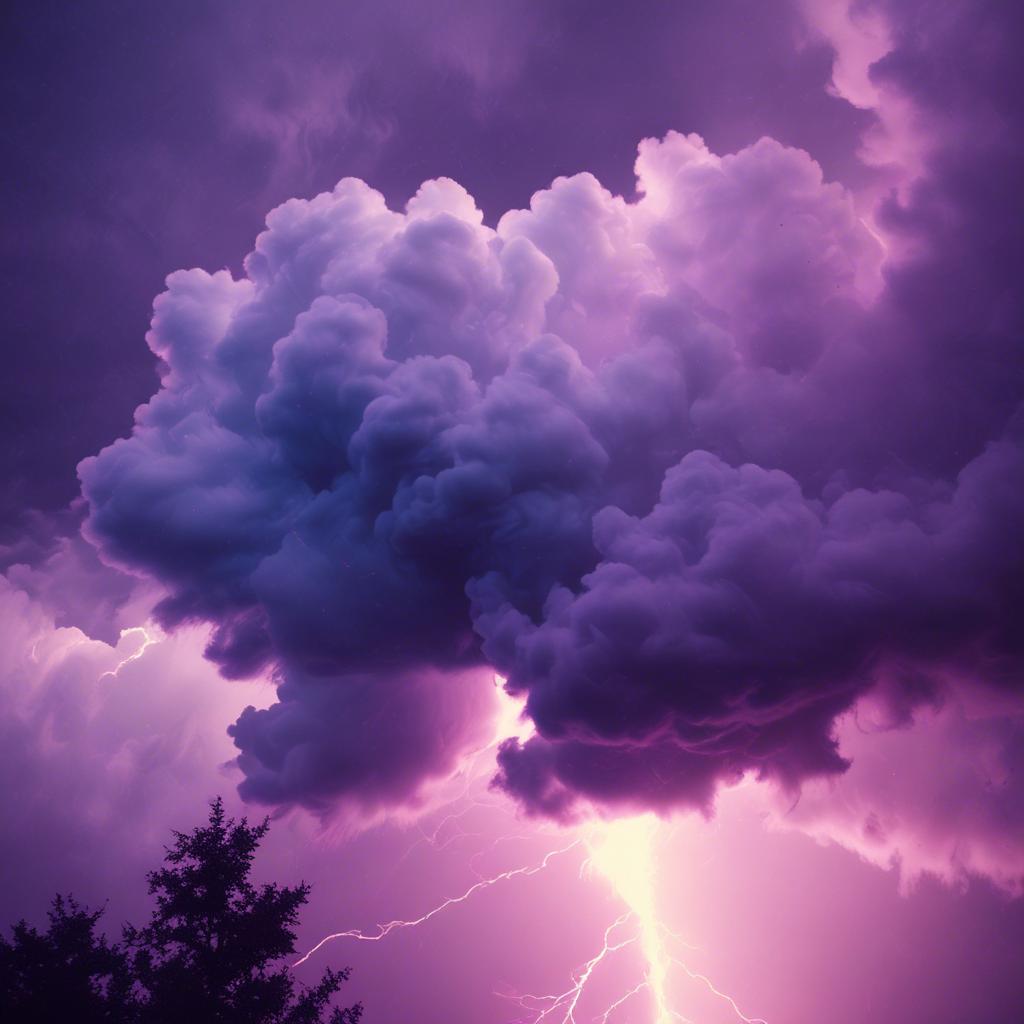 Sleeping on clouds of lightning storm artwork