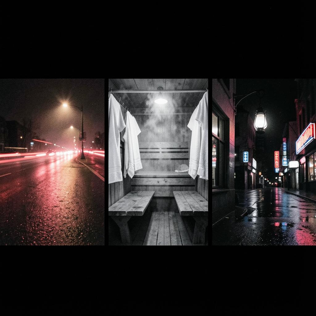 Red taillights on Main artwork