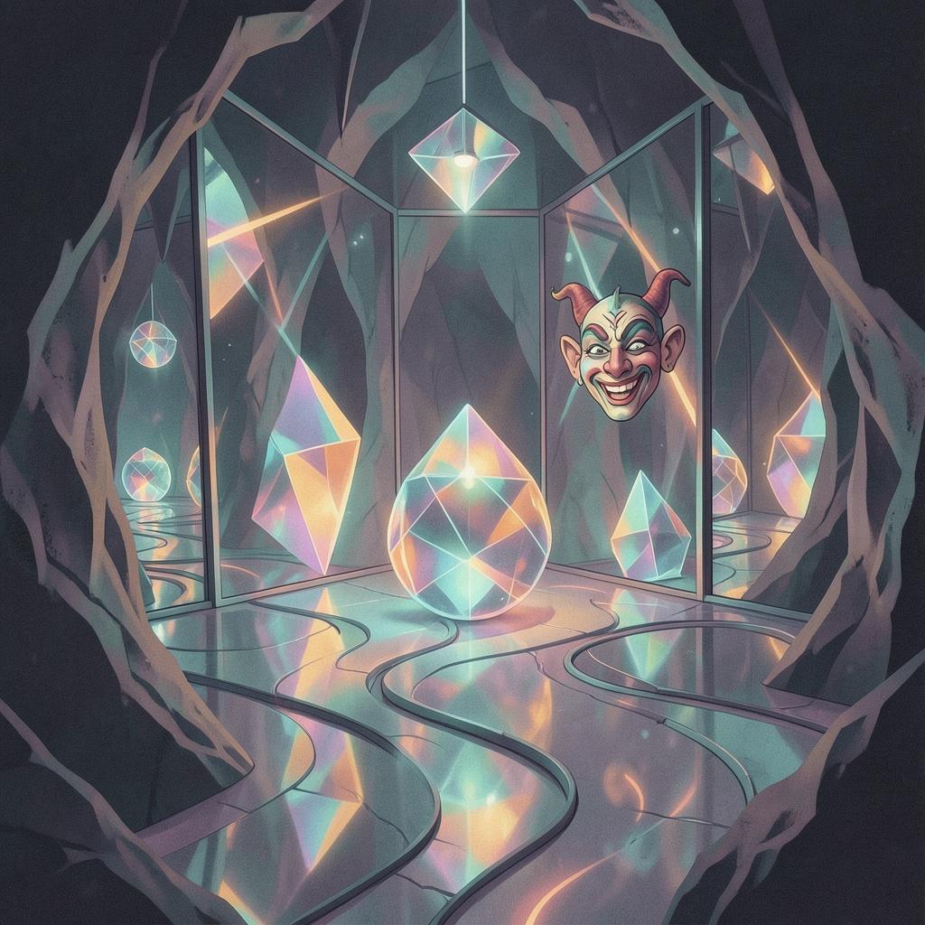 “THE JESTER: HALL OF MIRRORS / CAVES OF ECHOES” artwork