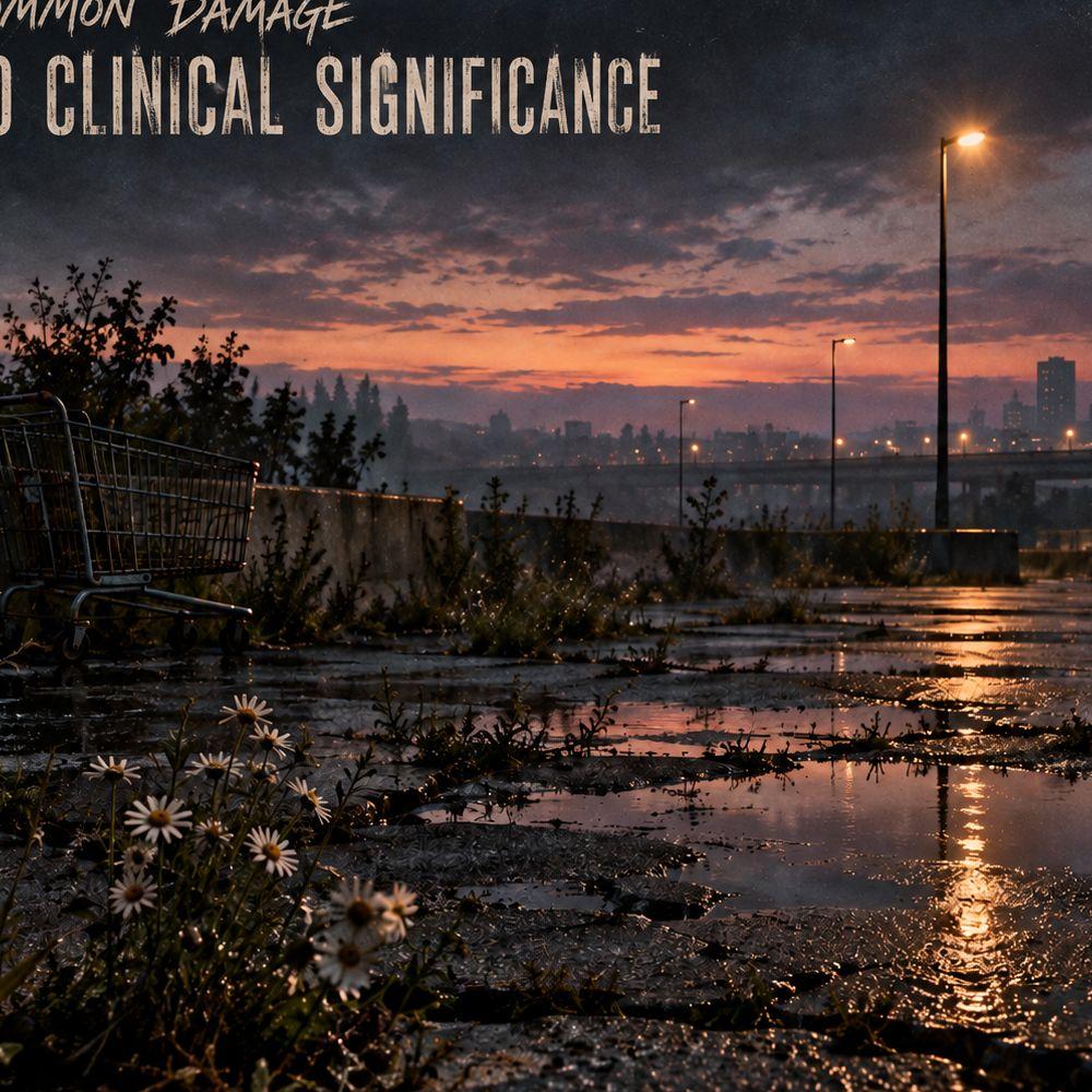 common damage - no clinical significance 