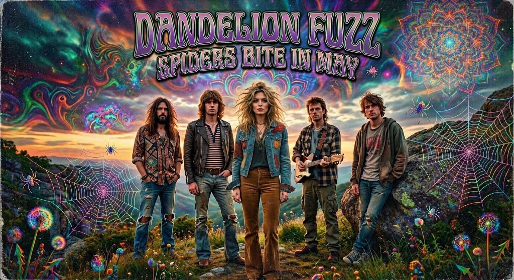 Dandelion Fuzz. Spiders bite in May.