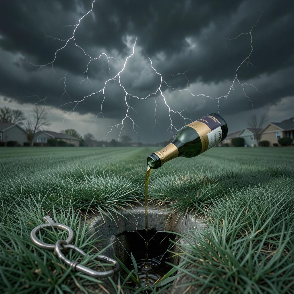 Champagne Down-Drain artwork