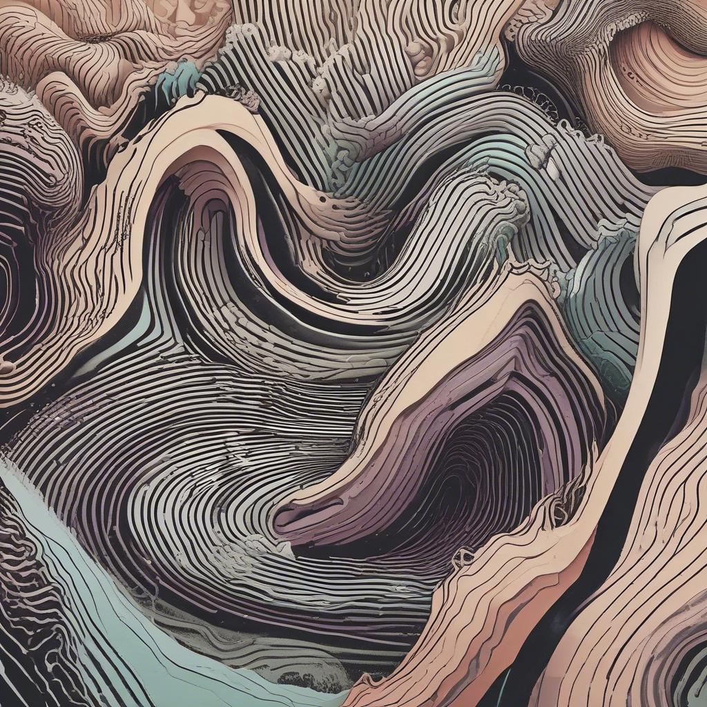 Waves carry away artwork