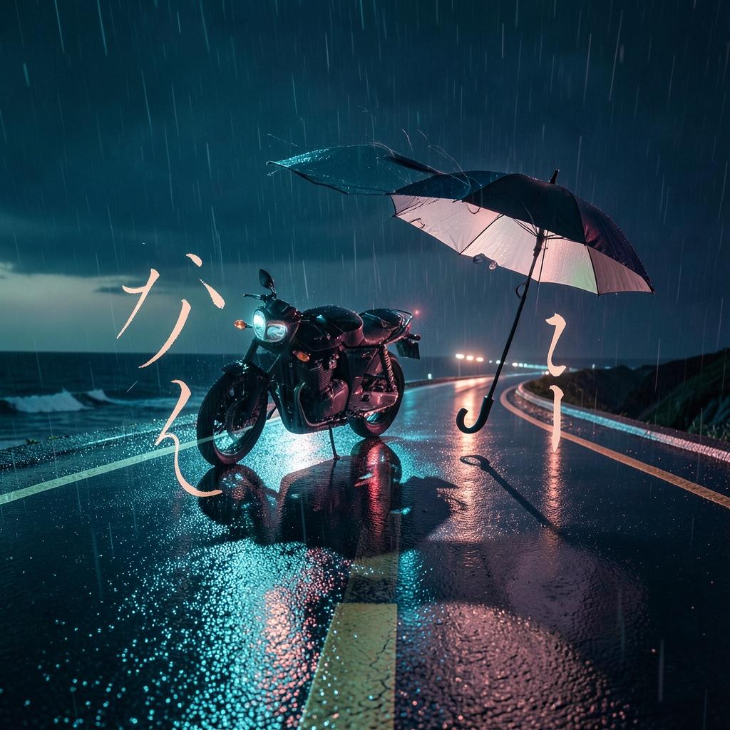 バイクと台風の掟 artwork