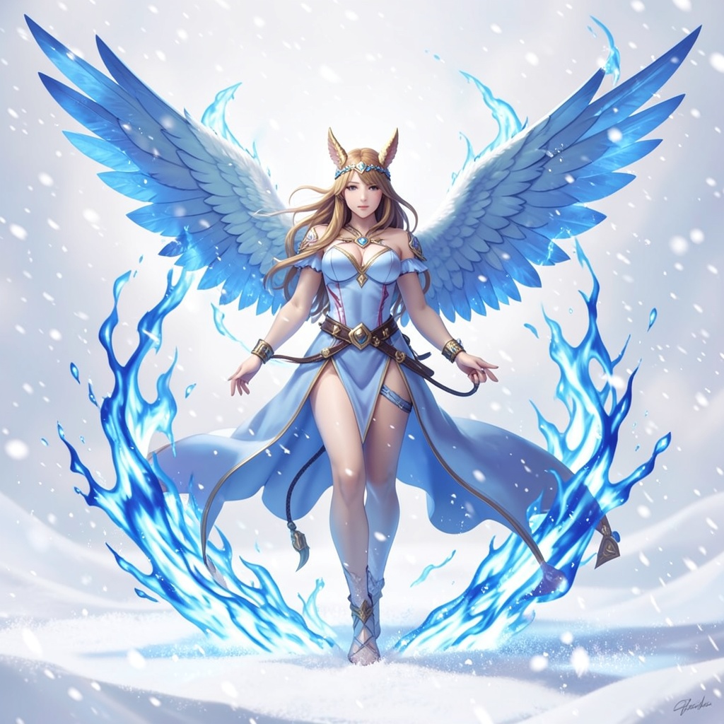 Blue flames artwork