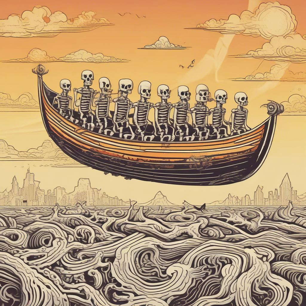 Escape to the boat artwork