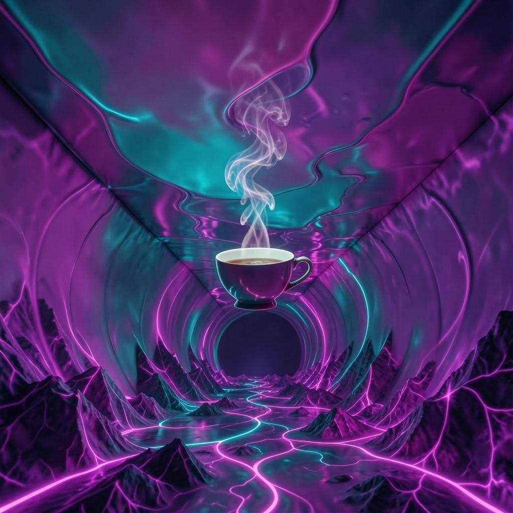 Violet Fractals Tea artwork