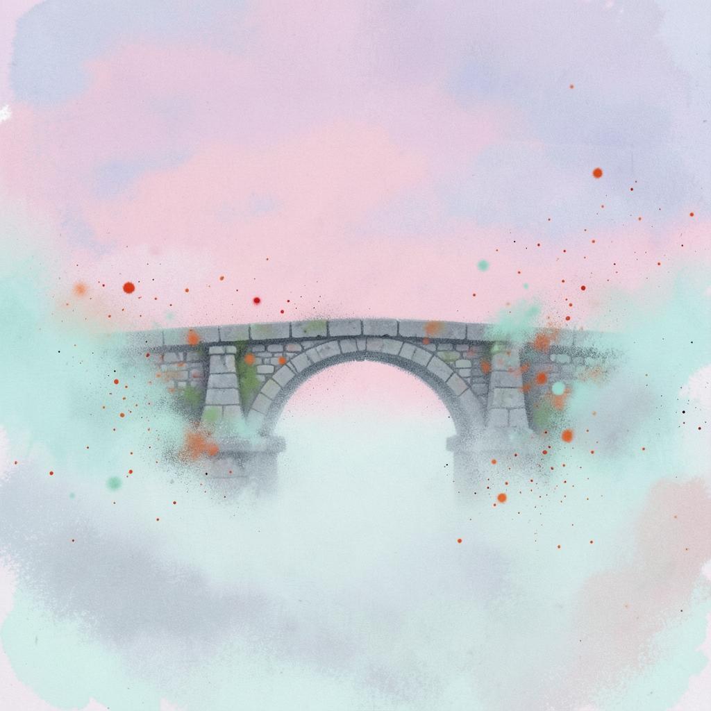 Cloudy bridge artwork
