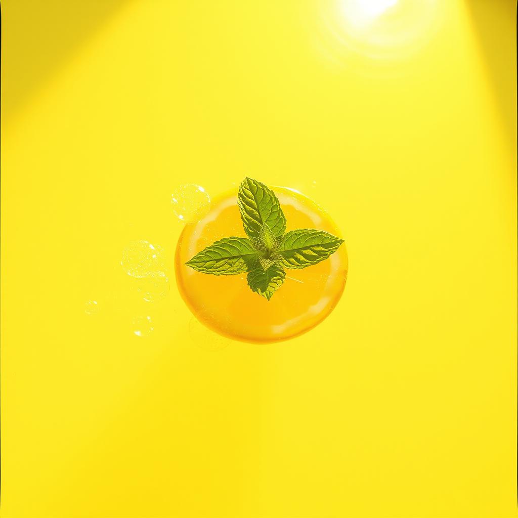Inst A Mint Leaf Drifting in Lemon Water artwork