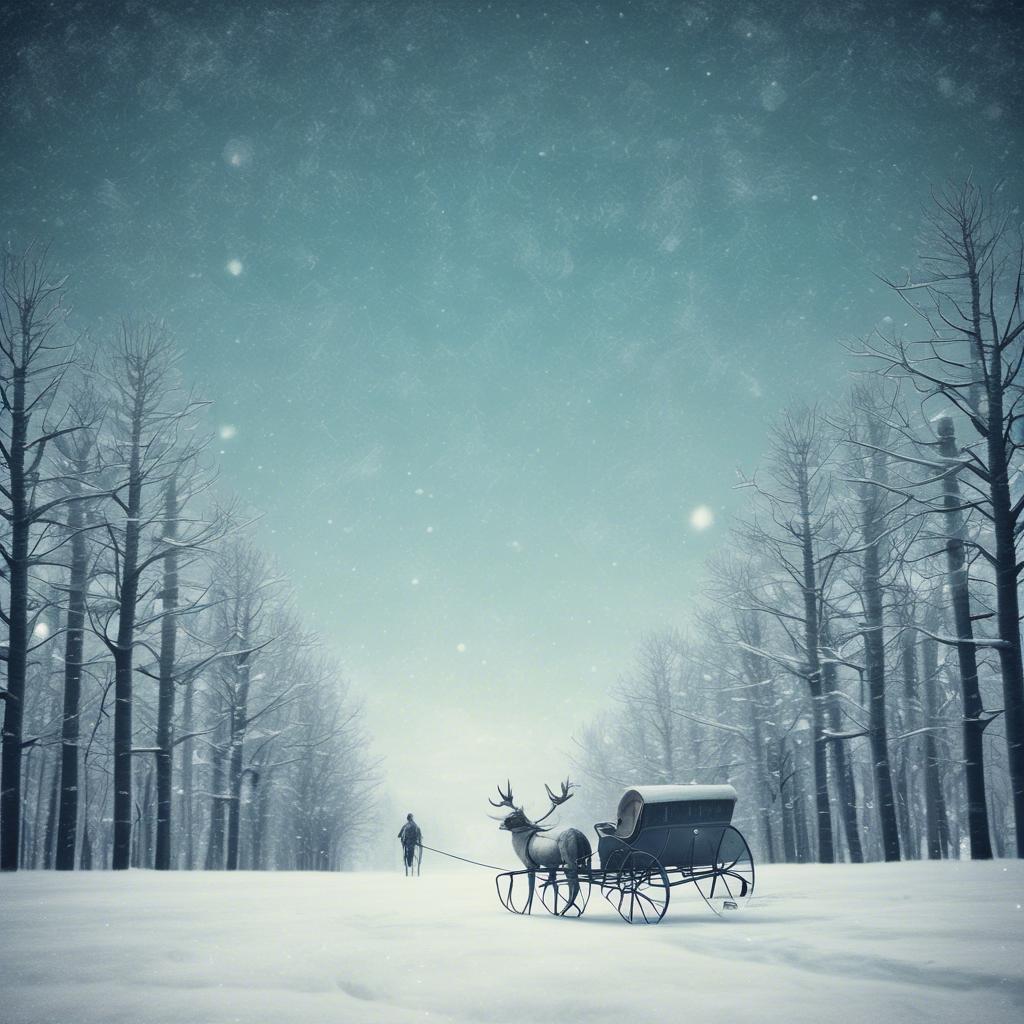 "크리스마스의 마법과 산타의 방문" (The Magic of Christmas and Santa's Visit) artwork
