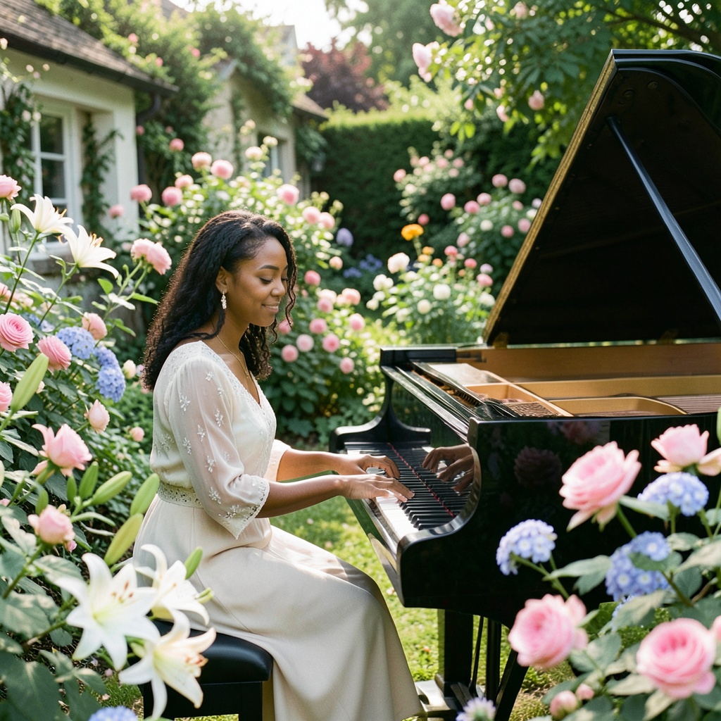 In my own garden by Emi Hayes  (piano ballad) artwork