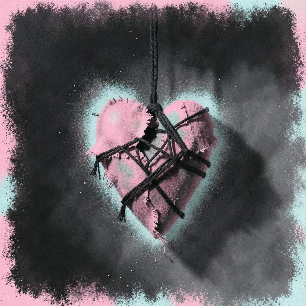 Stitched Heart (spooky male version) artwork