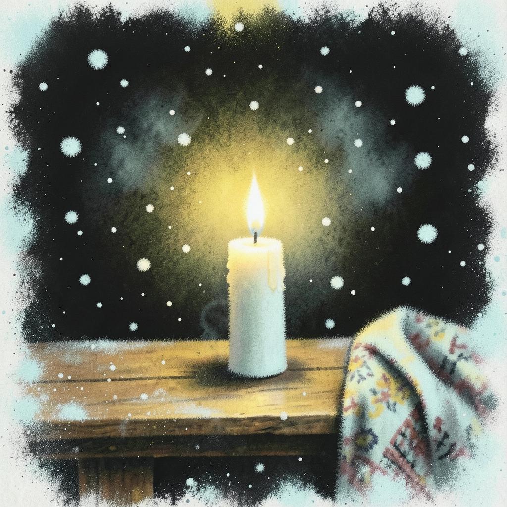 Kerzenlicht im Schnee artwork