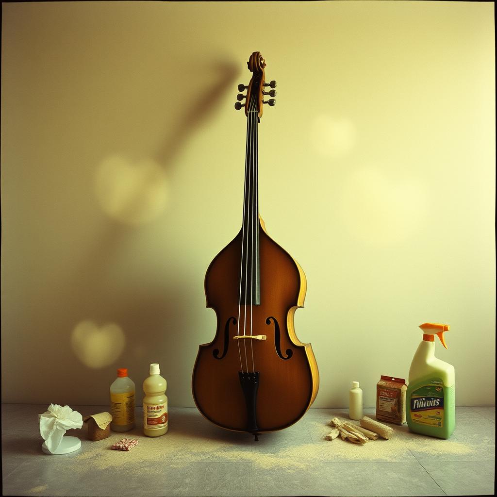 Doing some cleaning with an upright bass grooving in the background. artwork