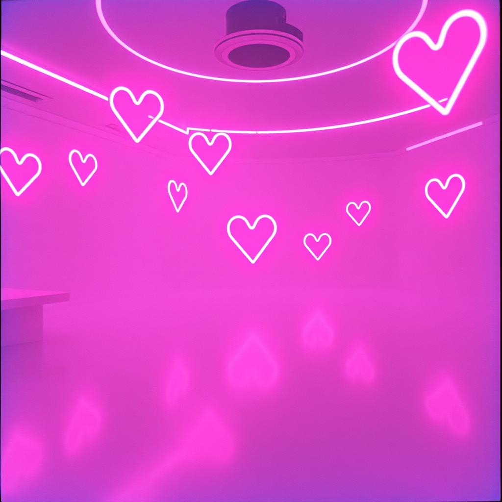 NEON HEARTS GLOW artwork