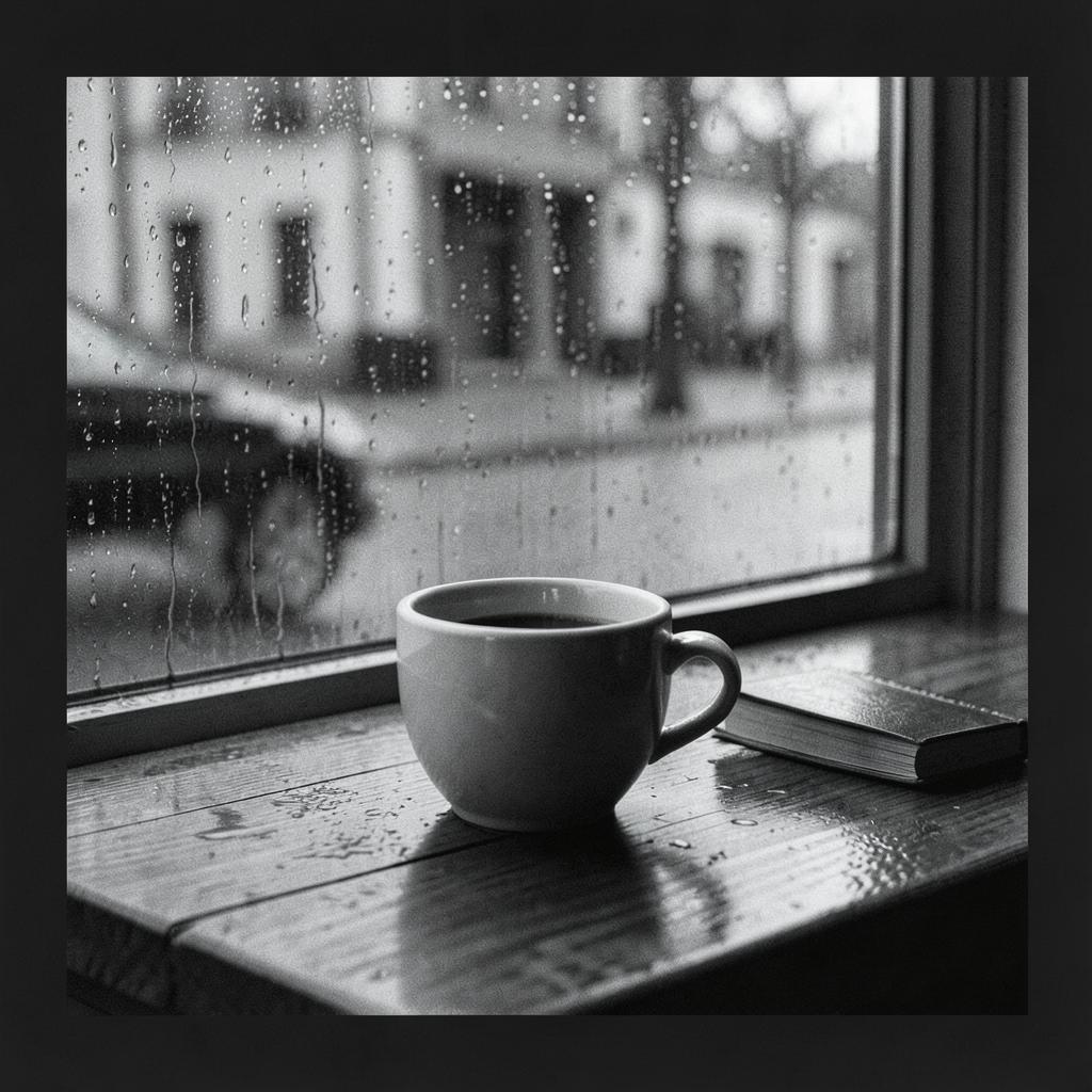 肖像画の旋律と珈琲と雨に湿る群青の余白 artwork