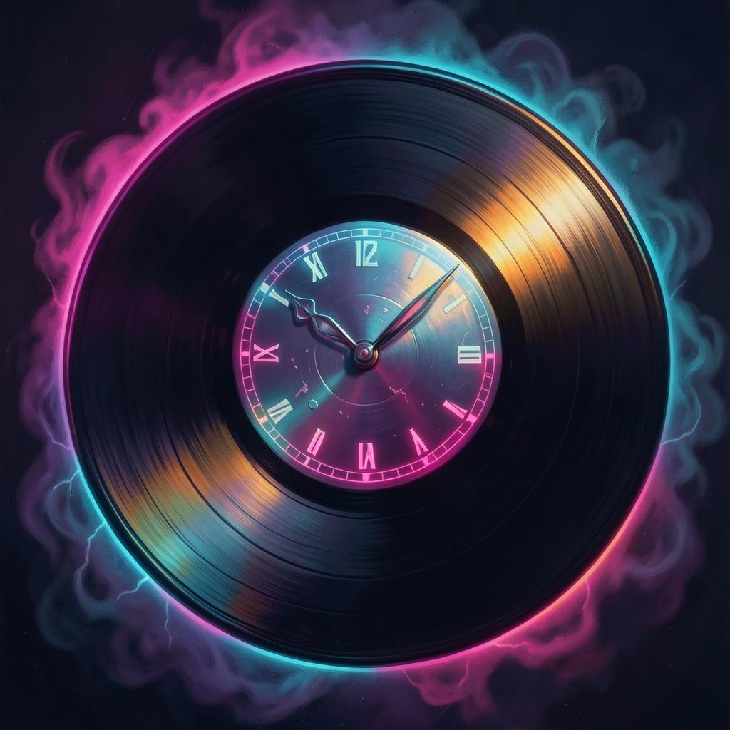 Watching the clock rotate, a golden cage artwork