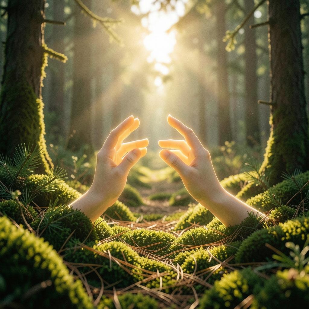 Sun Through Pines artwork