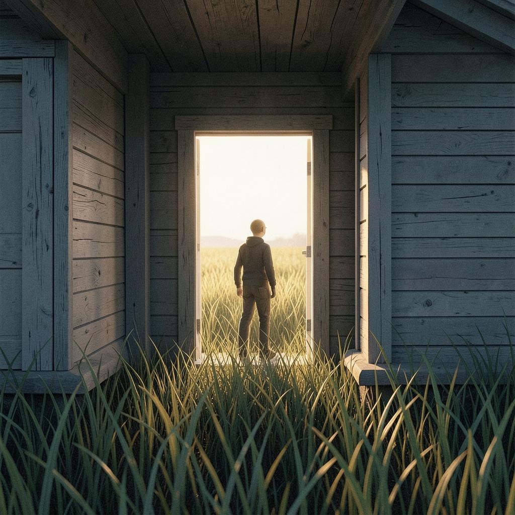 Above the tall grass