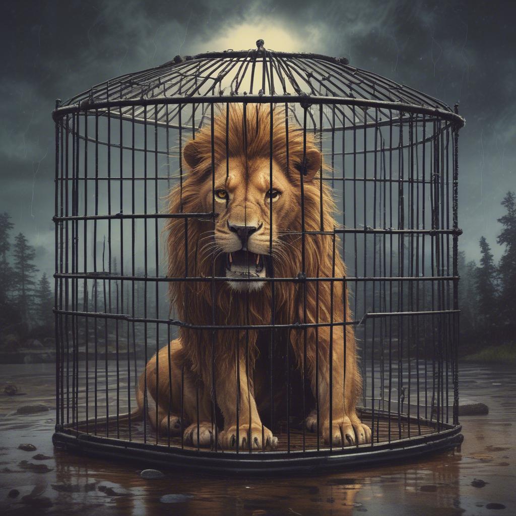 Lion en Cage artwork