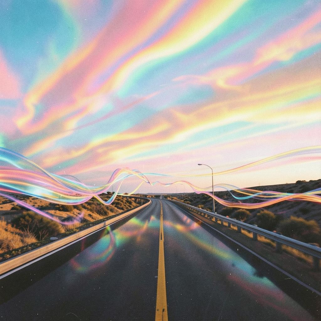 Joyful car ride artwork