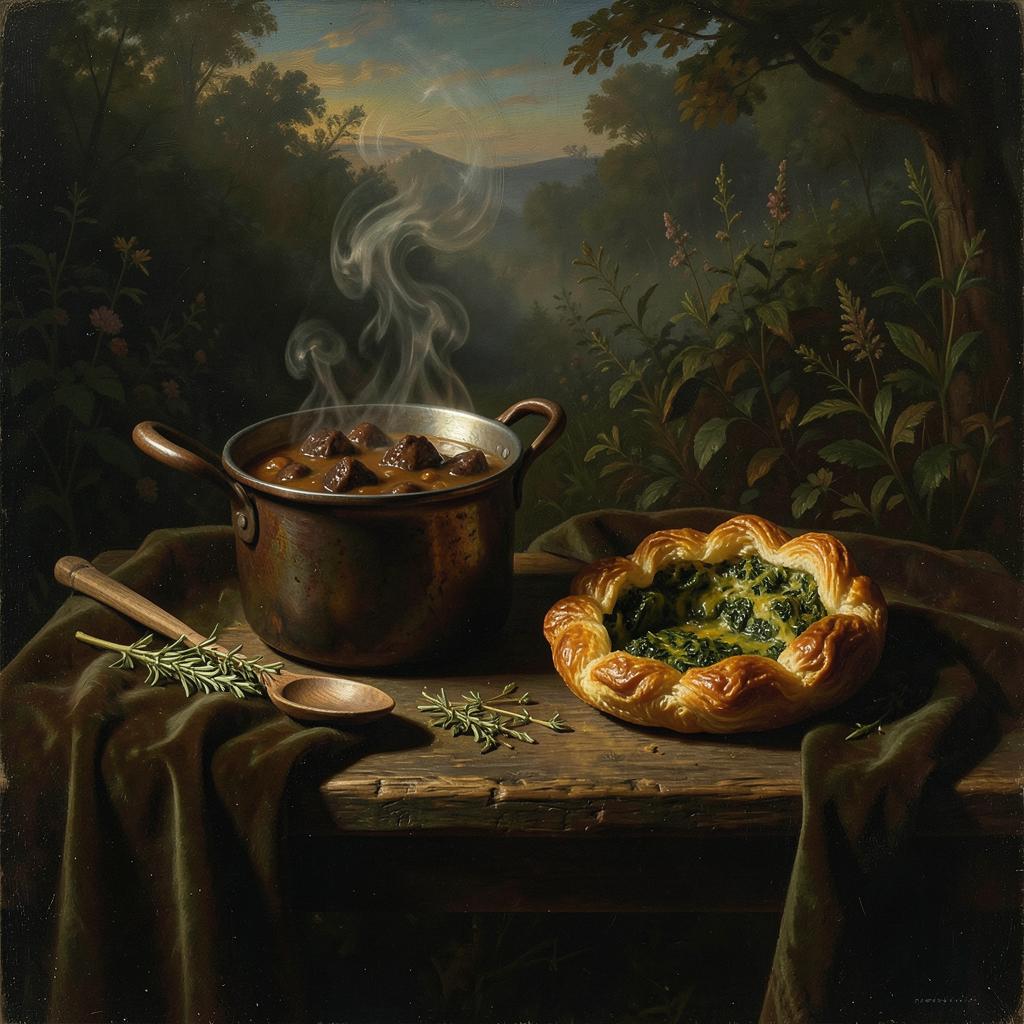 Snowy's sensational pies. artwork