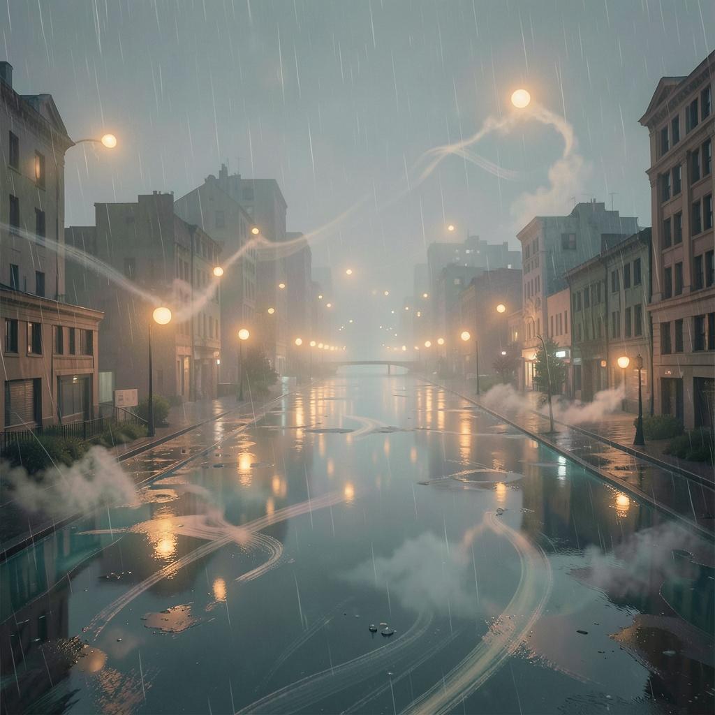 Foggy city artwork