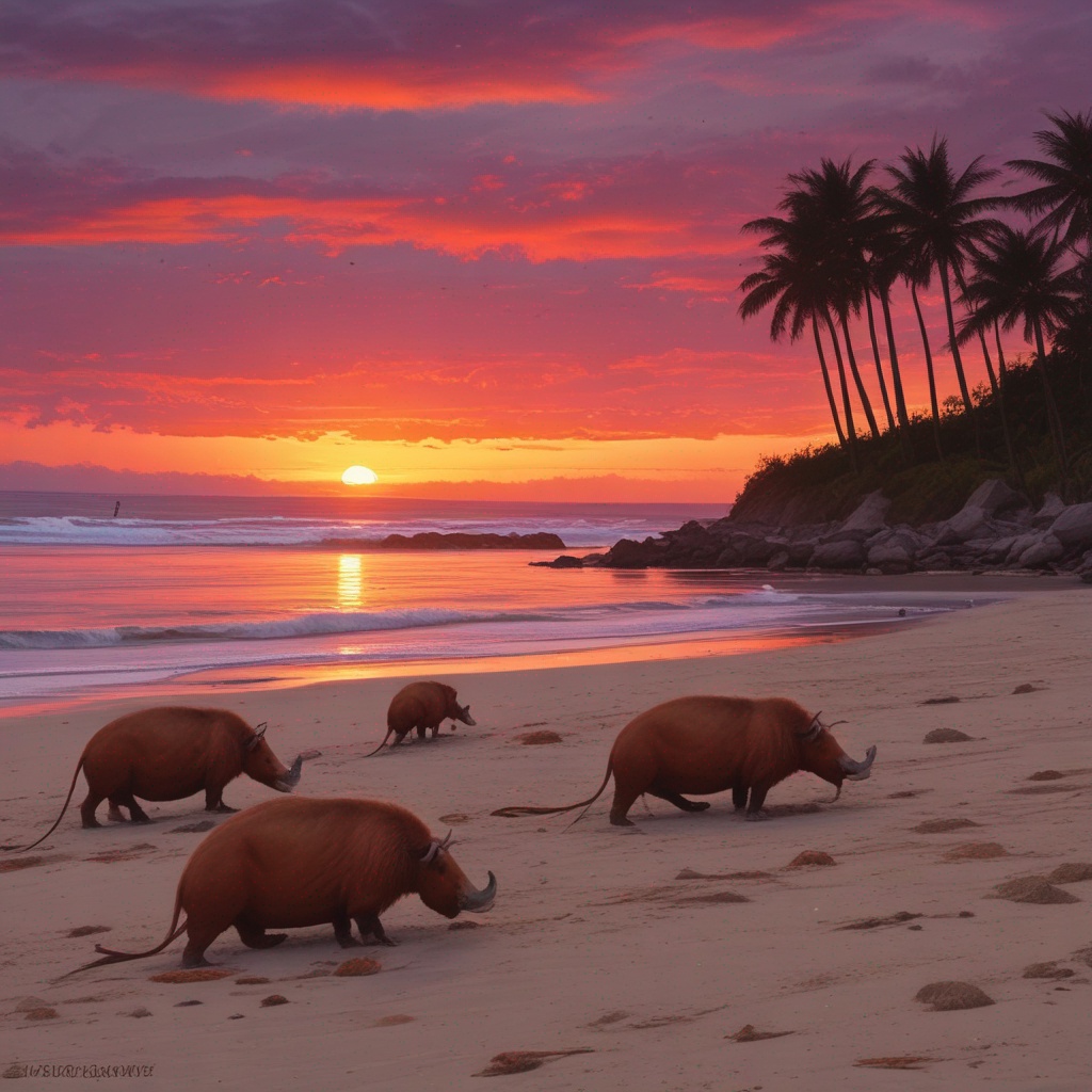 Capyband - Capybara on the Beach artwork
