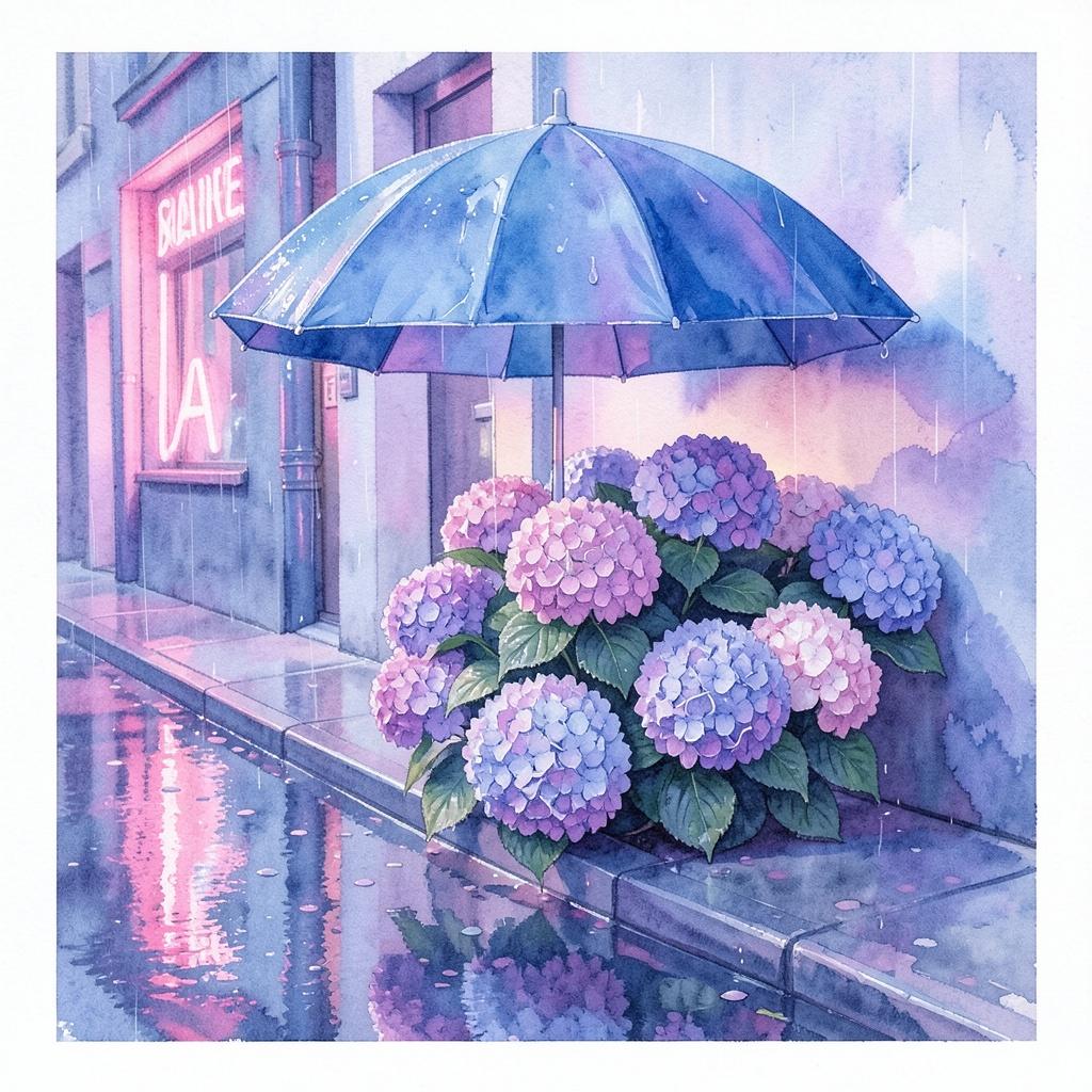 雨のち紫陽花　筑紫澪 artwork